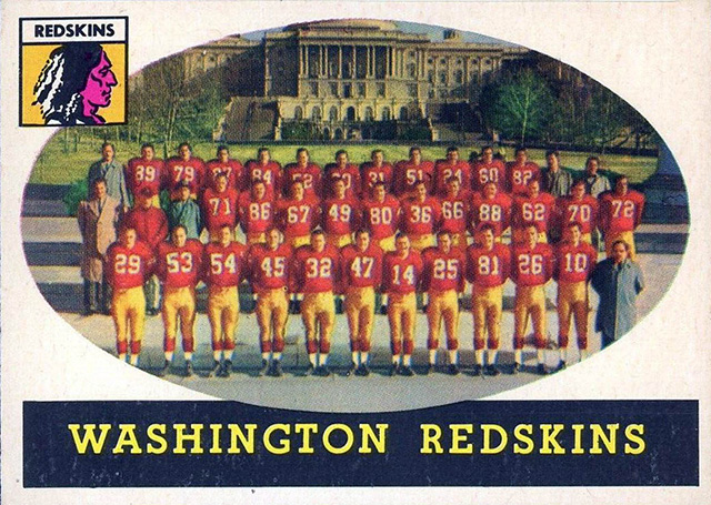 Washington Redskins - 1958 Topps American football card