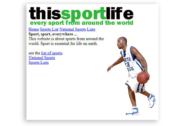 this sport life original site design
